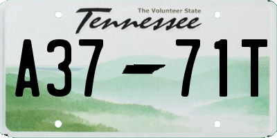 TN license plate A3771T