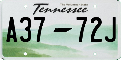 TN license plate A3772J
