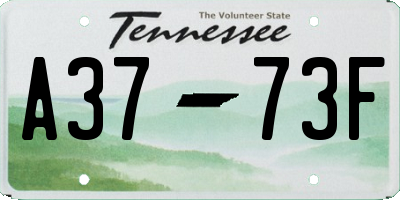 TN license plate A3773F