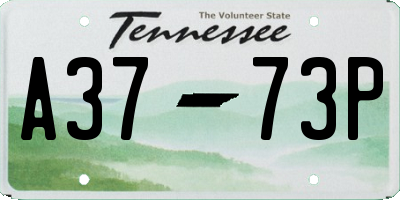 TN license plate A3773P