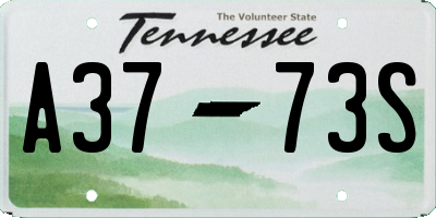 TN license plate A3773S