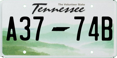 TN license plate A3774B