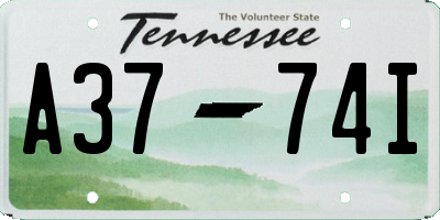 TN license plate A3774I