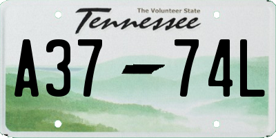 TN license plate A3774L