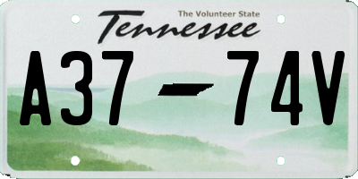 TN license plate A3774V