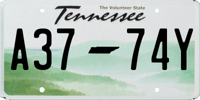 TN license plate A3774Y
