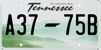 TN license plate A3775B