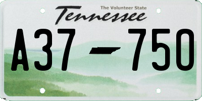 TN license plate A3775O