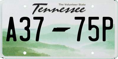TN license plate A3775P