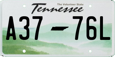 TN license plate A3776L