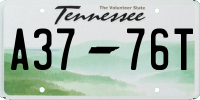 TN license plate A3776T