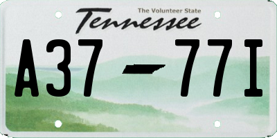 TN license plate A3777I