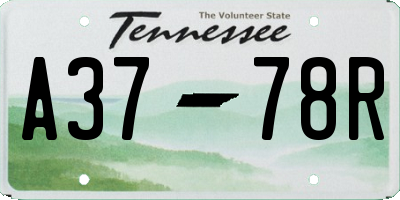 TN license plate A3778R