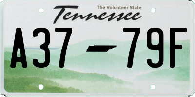 TN license plate A3779F