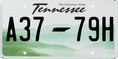 TN license plate A3779H