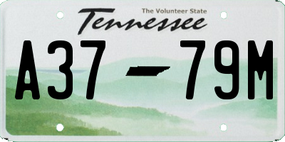 TN license plate A3779M