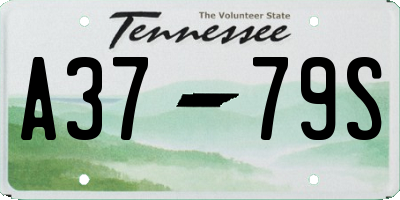 TN license plate A3779S