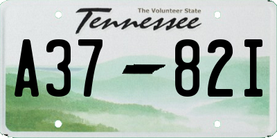 TN license plate A3782I