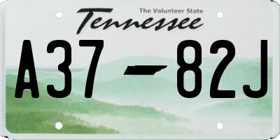 TN license plate A3782J