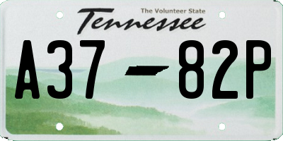 TN license plate A3782P