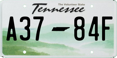 TN license plate A3784F