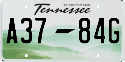 TN license plate A3784G