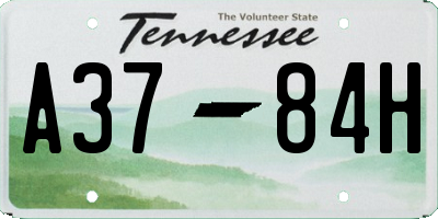 TN license plate A3784H