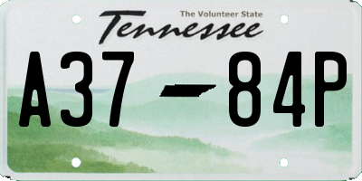 TN license plate A3784P