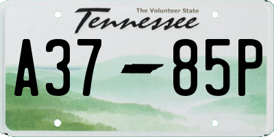 TN license plate A3785P