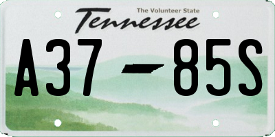 TN license plate A3785S