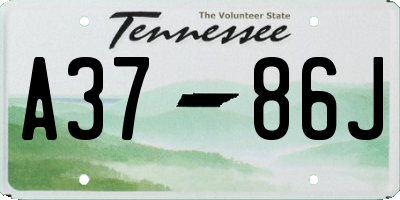 TN license plate A3786J