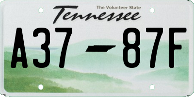 TN license plate A3787F