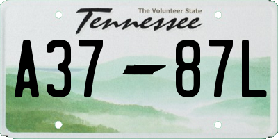 TN license plate A3787L