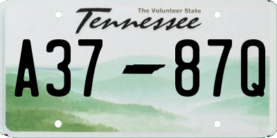 TN license plate A3787Q