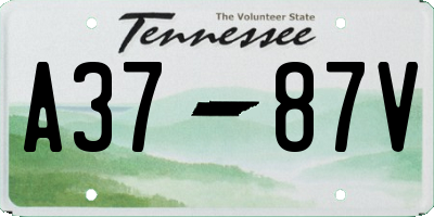 TN license plate A3787V
