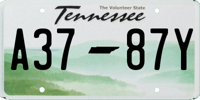 TN license plate A3787Y