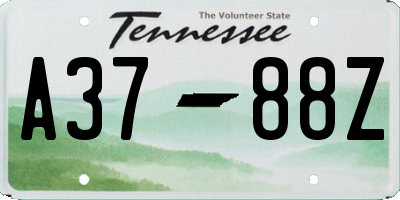 TN license plate A3788Z