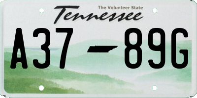TN license plate A3789G