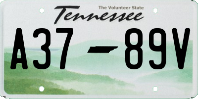 TN license plate A3789V