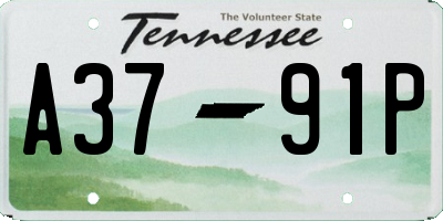 TN license plate A3791P