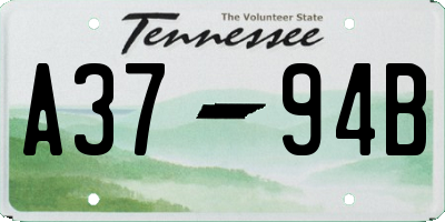 TN license plate A3794B