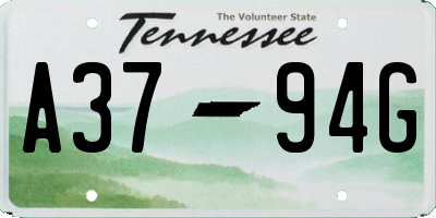 TN license plate A3794G