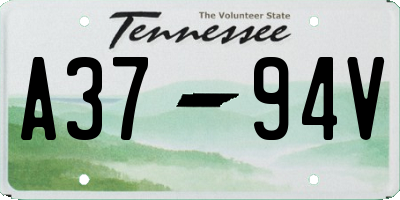 TN license plate A3794V