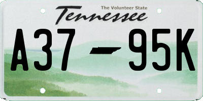 TN license plate A3795K