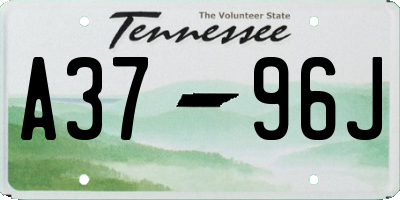 TN license plate A3796J
