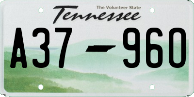 TN license plate A3796O