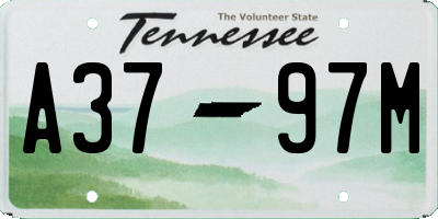 TN license plate A3797M