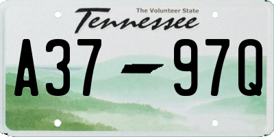 TN license plate A3797Q