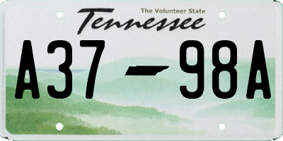 TN license plate A3798A