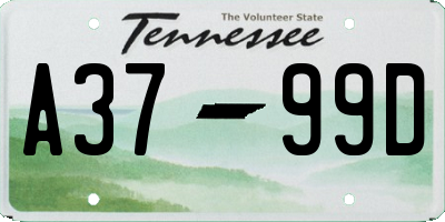 TN license plate A3799D